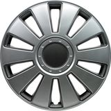 Autostyle - Pennsylvania - Wieldoppenset - Zilver/Zwart - 4-Delig