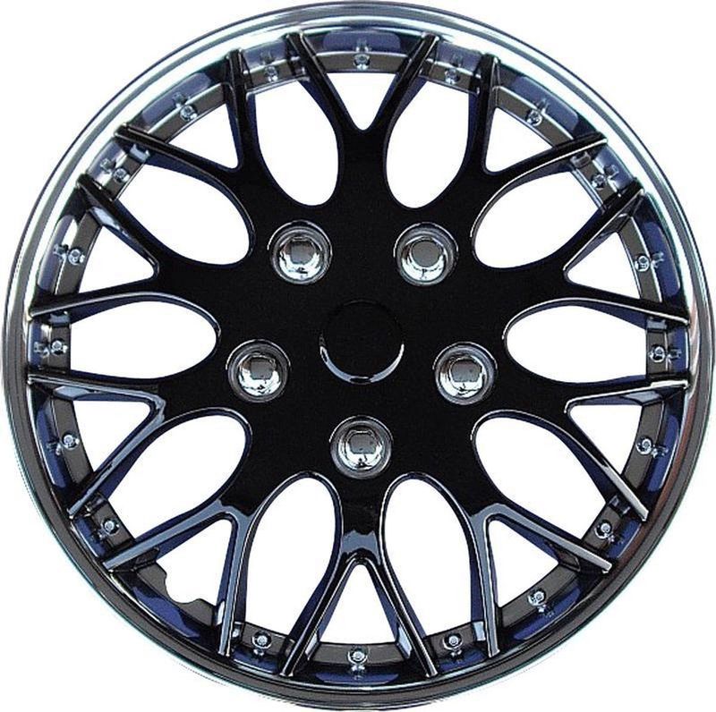 Autostyle - Missouri - Wieldoppenset - Chroom/Zwart - Set van 4 Stuks