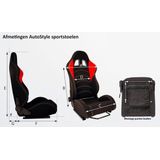 Autostyle - Sportstoel - Vaste Rugleuning - Inclusief Universele Slede