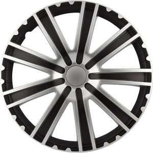 Autostyle Wieldoppen Toro 15 Inch Abs Zwart/zilver Set Van 4