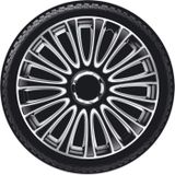 Autostyle Wieldoppen Lemans 14 Inch Abs Zwart/zilver Set Van 4