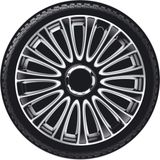 Autostyle - Wieldoppenset - 4 Delige - Zwart/Zilver - Slagvast Kunststof