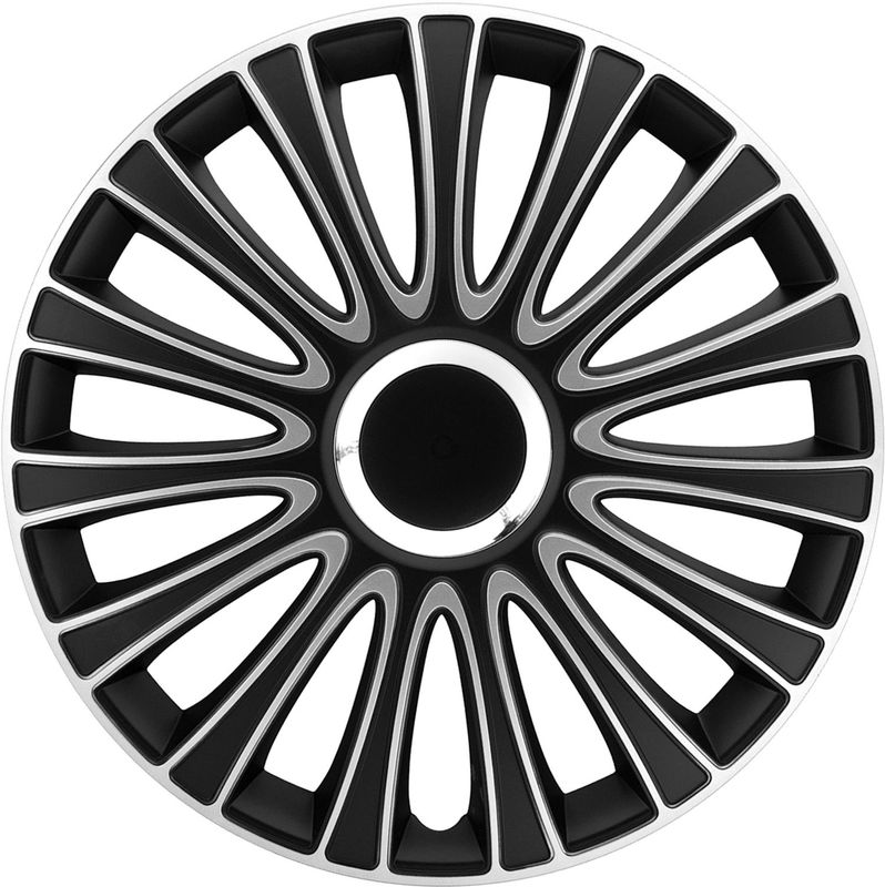 Autostyle Wieldoppen Lemans 14 Inch Abs Zwart/zilver Set Van 4
