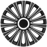 Autostyle - Wieldoppenset - Zwart/Zilver - Slagvast Kunststof - Set van 4 Stuks