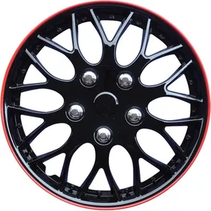 DAC8012L14MZ - Zwarte Wieldoppen 14 inch Dacia wieldoppen zwart Dacia 14 inch (Merklogo set