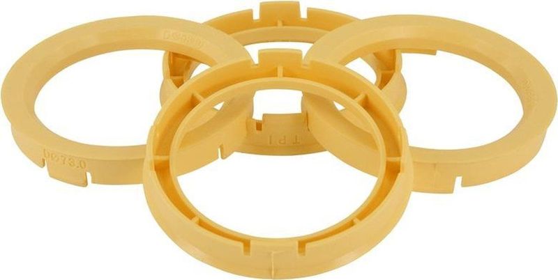 TPI - CentreerRingen - Geel - Kunststof - Set 4 Stuks