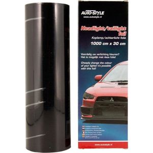 AutoStyle Koplamp-/Achterlicht Folie - Zwart - 1000x30 cm