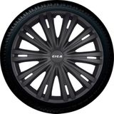 Autostyle Wieldoppen Giga 15 Inch Abs Matzwart Set Van 4