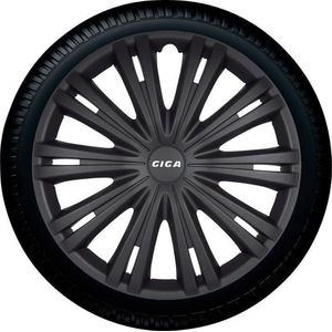 Autostyle - Giga - Wieldoppenset - Mat Zwart - Slagvast Kunststof - Set van 4 Stuks