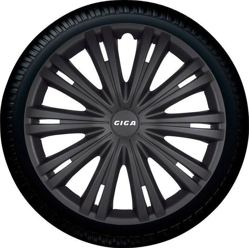 Autostyle - Giga - Wieldoppenset - Mat Zwart - Slagvast Kunststof - Set van 4 Stuks