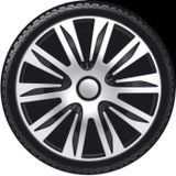 Autostyle Wieldoppen Nardo 14 Inch Abs Zilver/zwart Set Van 4