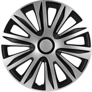 Autostyle - Wieldoppenset - 4-Delig - Zilver/Zwart - Slagvast Kunststof