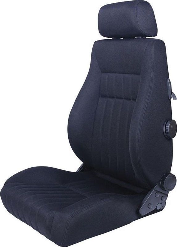 Autostyle - Retro SportStoel - Zwart - Textiel - Dubbelzijdig Verstelbare Rugleuning