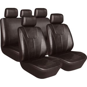 Autostyle - Demio - Stoelhoezenset - Zwart - Kunstleder - Geschikt Voor 2 Voorstoelen en Achterbank