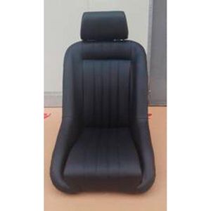 Autostyle - Classic - Sportstoel - Zwart - Kunstleer - Vaste Rugleuning + Hoofdsteun