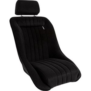 AutoStyle - Sportstoel Classic - Zwart - Vaste Rugleuning + Hoofdsteun