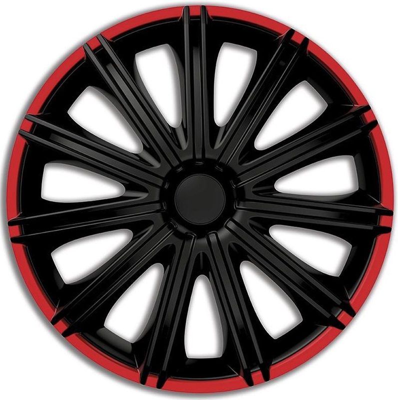 Autostyle - Wieldoppenset Nero R - 4-Delige Set - Zwart/Rood