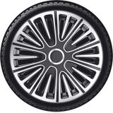 Autostyle - Motion - Wieldoppen - Zilver/Zwart - Set van 4 Stuks