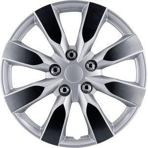 Autostyle - Arkansas - Wieldoppenset - Zilver/Gunmetal - 4-Delig