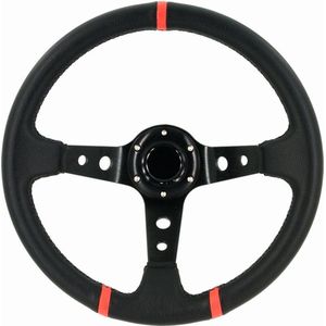 Autostyle - SportStuur - Zwart - PU-Leder - Universeel Gebruik