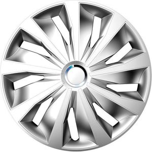 Autostyle Wieldoppen Grip Pro 16 Inch Abs Zilver Set Van 4