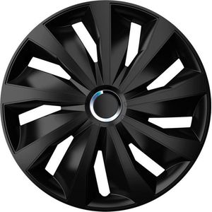 Autostyle Wieldoppen GRIP Pro 16 inch Zwart. Set a 4 stuks (CONTROLEER UW BANDENMAAT en lees a.u.b. de onderstaande, uitgebreide tekst!)