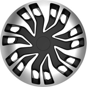 Autostyle Wieldoppen Fast Van (bol) 16 Inch Abs Zil/zw Set Van 4