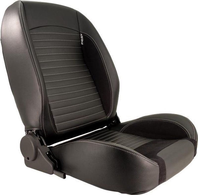 SportStoel - Classic II - Zwart Kunstleder - Verstelbare Rugleuning