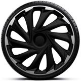 AutoStyle 4-Delige Wieldoppenset Misano 16-inch zilver/zwart