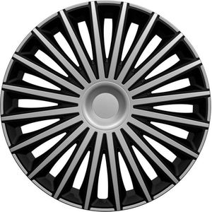 AutoStyle 4-Delige Wieldoppenset Dakota 14-inch zilver/zwart