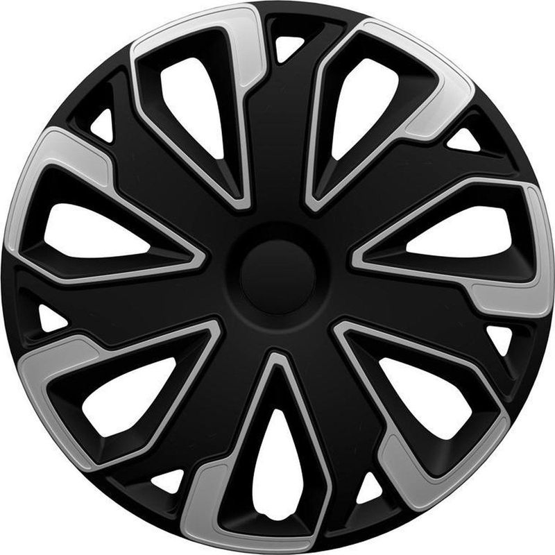 AutoStyle Wieldoppen Ultimo 15 inch zwart/zilver set van 4