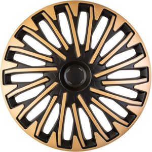 Autostyle - Soho - Wieldoppenset - Zwart/Goud - Slagvast Kunststof - Set van 4 Stuks