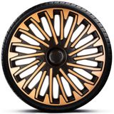 Autostyle - Wieldoppenset - 4-Delige - Zwart/Goud - 14-Inch