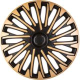 Autostyle - Wieldoppenset - 4-Delige - Zwart/Goud - 14-Inch