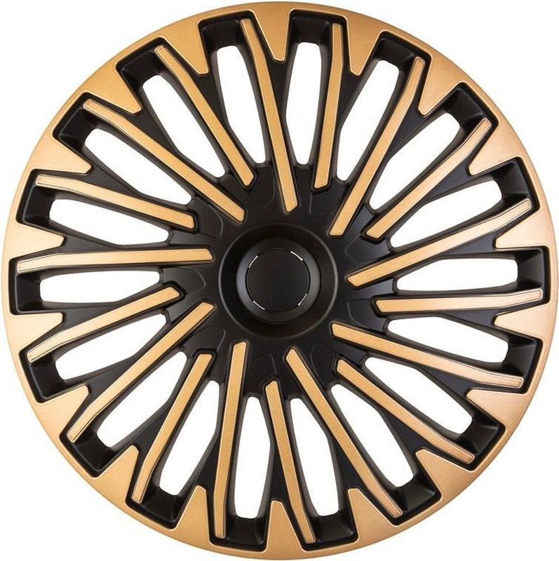 Autostyle - Wieldoppenset - 4-Delige - Zwart/Goud - 14-Inch