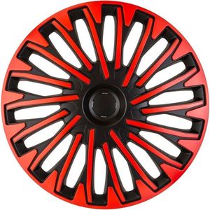 Wieldoppenset Soho 15-inch zwart/rood