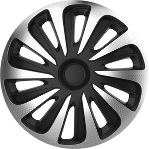 Autostyle Wieldoppen Caliber 17 Inch Abs Zilver/zwart Set Van 4