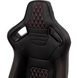 SportStoel - AK - Zwart - Kunstleder - Dubbelzijdig Verstelbare Rugleuning