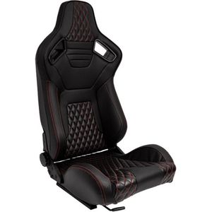 SportStoel - AK - Zwart - Kunstleder - Dubbelzijdig Verstelbare Rugleuning