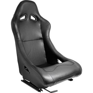 Autostyle - BW - Sportstoel - Zwart - Kunstleder - Vaste Rugleuning