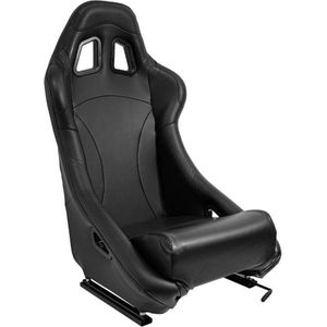SportStoel - BH - Zwart - Kunstleder - Vaste Rugleuning