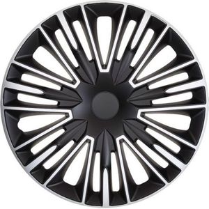 Autostyle - Jerez - Wieldoppenset - Zilver/Zwart - 4-Delig