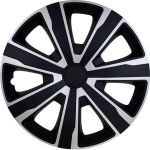 Tenzo - Wieldoppenset - 4 Delig - Zilver/Zwart - Slagvast Kunststof