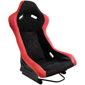 SportStoel - LV - Zwart/Rood - Vaste Polyester Rugleuning