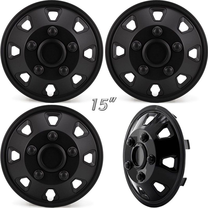 4-Delige Wieldoppenset Itah 15-inch zwart (bol)