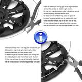 Autostyle - Wieldoppenset - 4 Delige - Zilver - Slagvast Kunststof