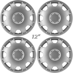 Autostyle - Wieldoppenset - 4 Delige - Zilver - Slagvast Kunststof