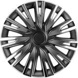 COPRA-CB Wieldoppen - 14 Inch - Chroom/Zwart - Set van 4 Stuks