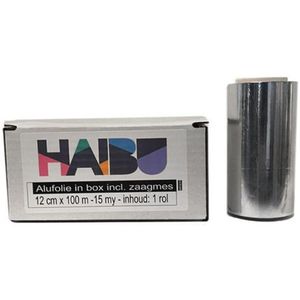 Haibu - Aluminiumfolie - 15my - 12cm x 100m - Haarverf Benodigdheden