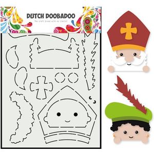 Dutch Doobadoo DDBD Card Art Built up Gluur Sint & Piet A5